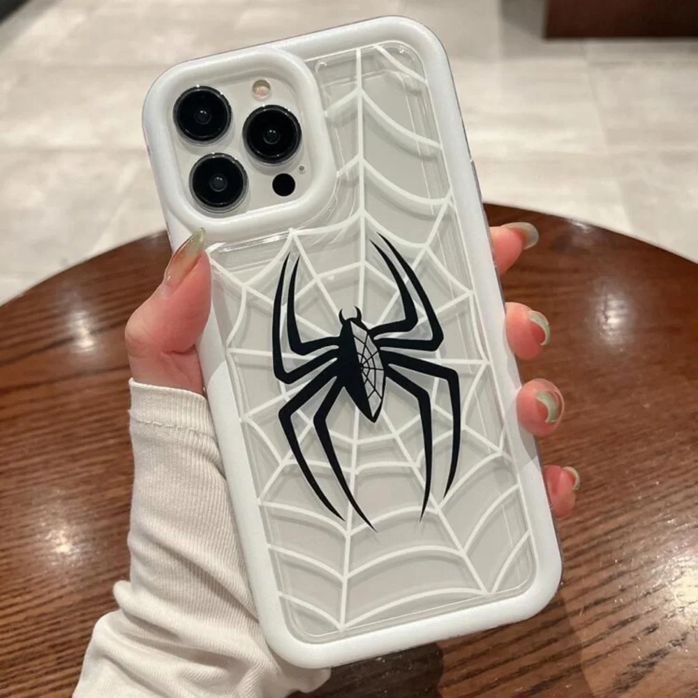 ✨HP✨iPhone 14 Pro Black & White Spider Case